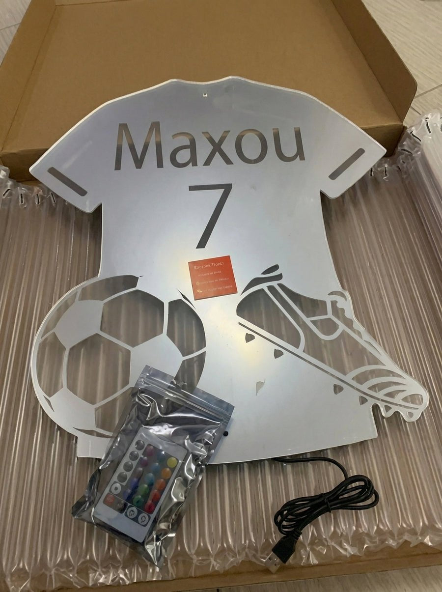 Personalisierter LED-Fußballspiegel
