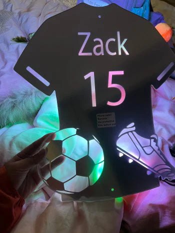 Personalisierter LED-Fußballspiegel